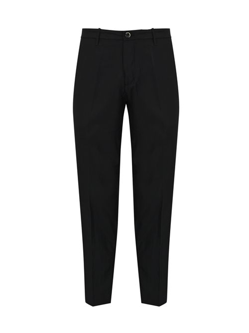 Pantalone piatto Giove slim in misto lana Nero Nine in the morning | 9SS26 GVE71NERO